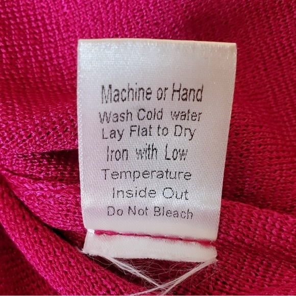 Ming Wang Vibrant Pink Open Front Jacket 1X - Picture 6 of 10